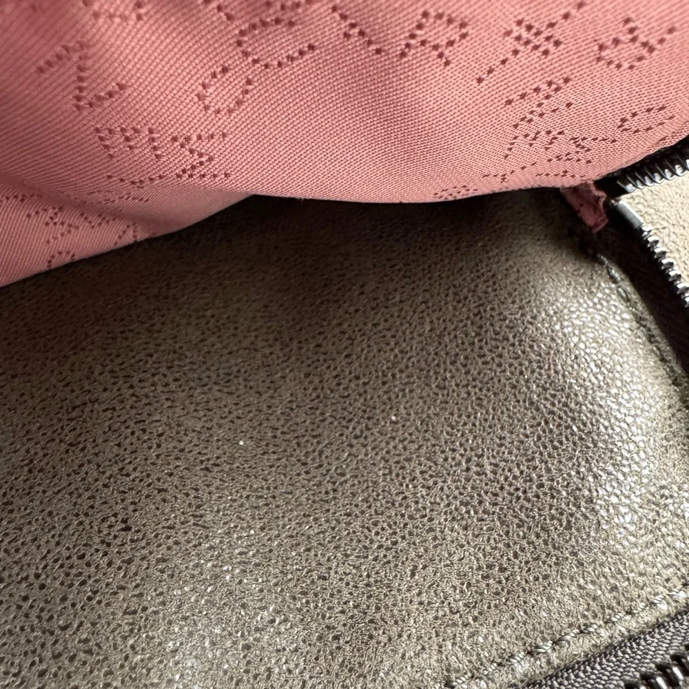 Stella McCartney Falabella Shaggy Deer Mini Backpack Olive Green Khaki Chain